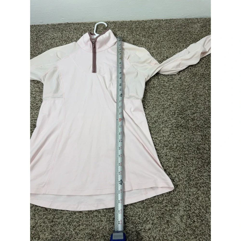 Lululemon Run Turn Around 1/2 Zip Long Sleeve Pink Women's Size 6 Medium